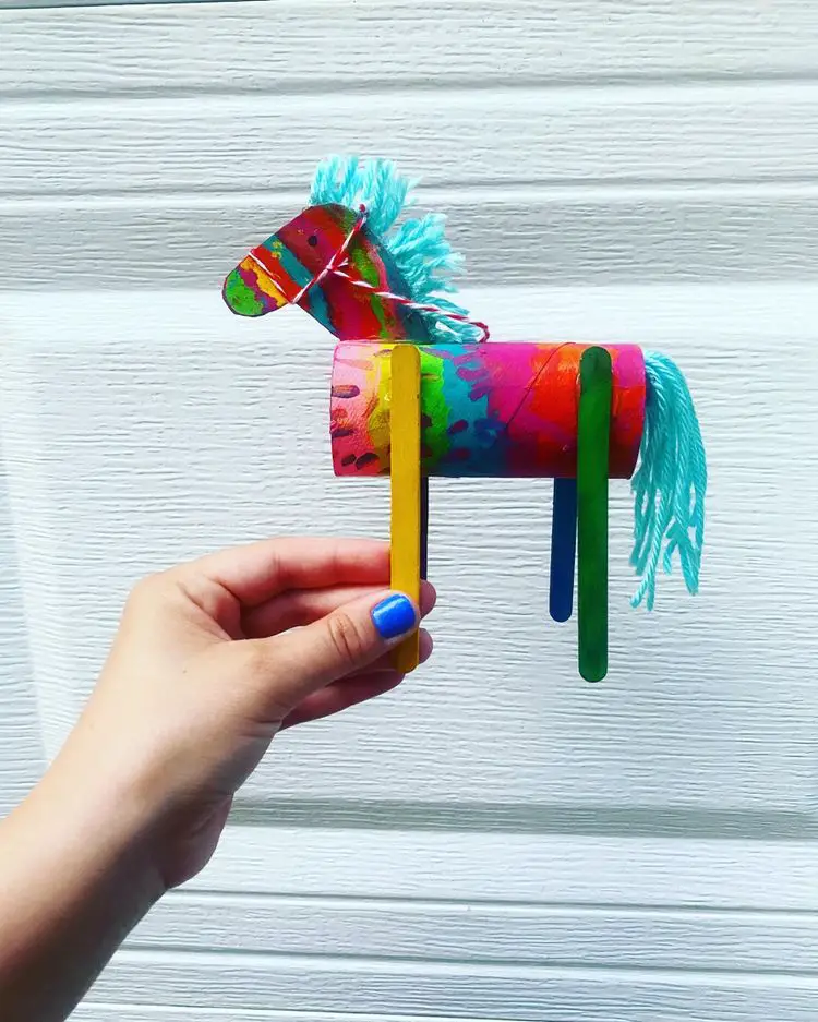 toilet paper roll horse craft