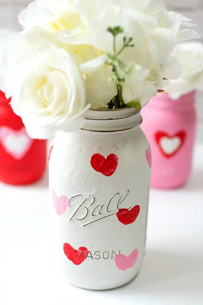 thumbprint heart jar