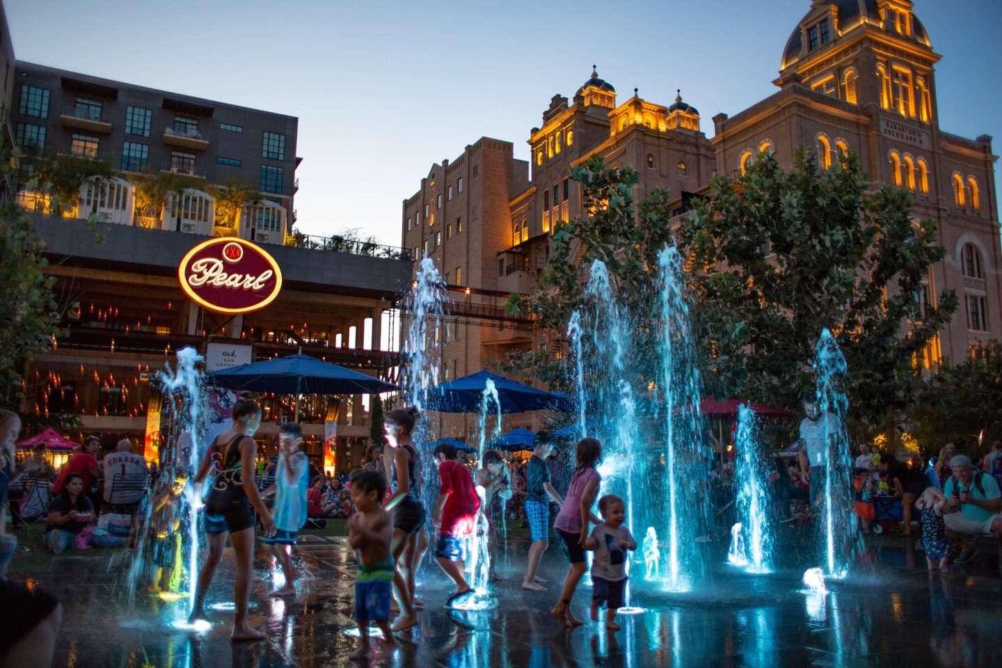 splash pad at the pearl in San Antonio texas