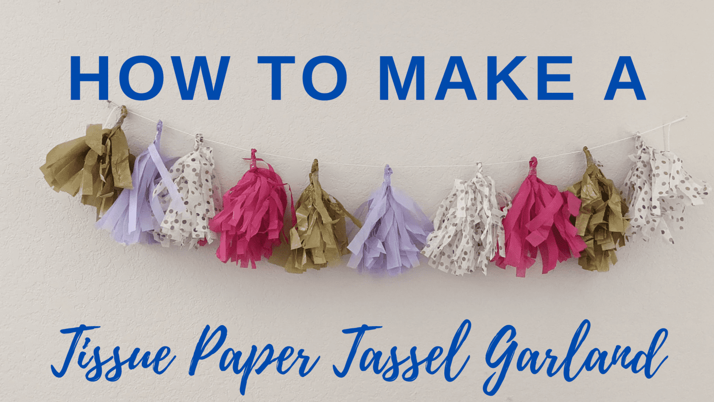 how to make a tissue paper tassel garland tutorial picture