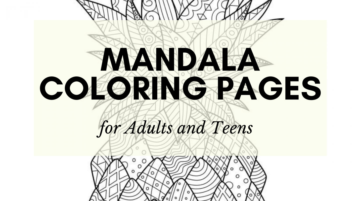 mandala coloring pages for adults and teens cover photo