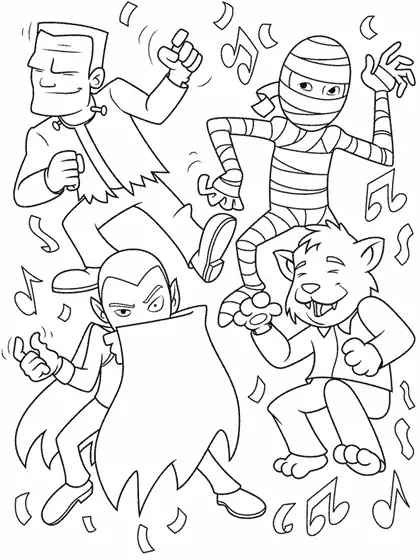 halloween monsters dancing to the monster mash